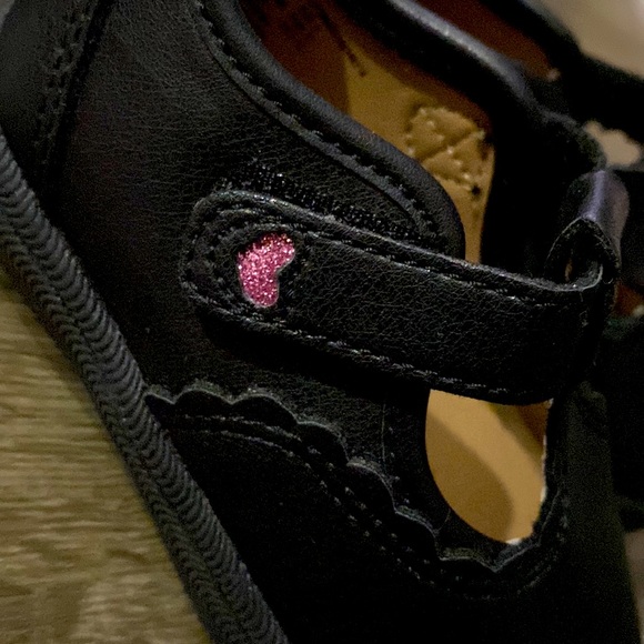 Wonder Nation Black Shoes Girl Toddler Size 5 NWT - Picture 2 of 8